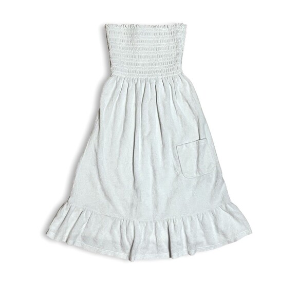VTG Juicy Couture Y2K WHITE Terry Cloth Dress Swim Beach Cover Up Size P/S - Picture 1 of 8